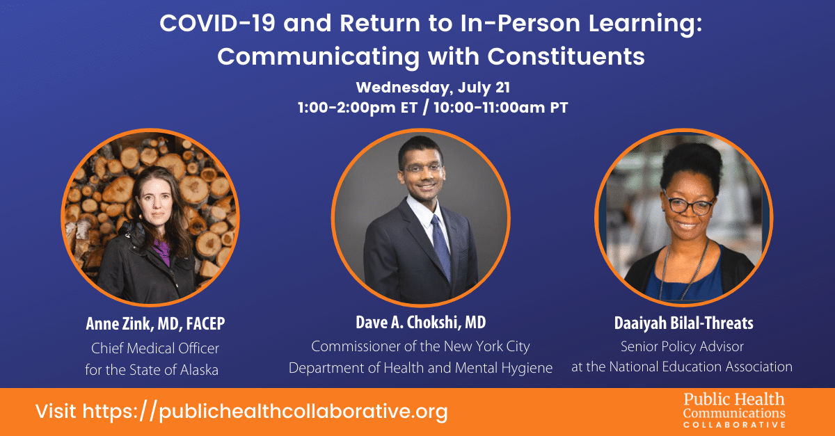 Read more about the article Webinar: COVID-19 and Return to In-Person Learning: Communicating with Constituents