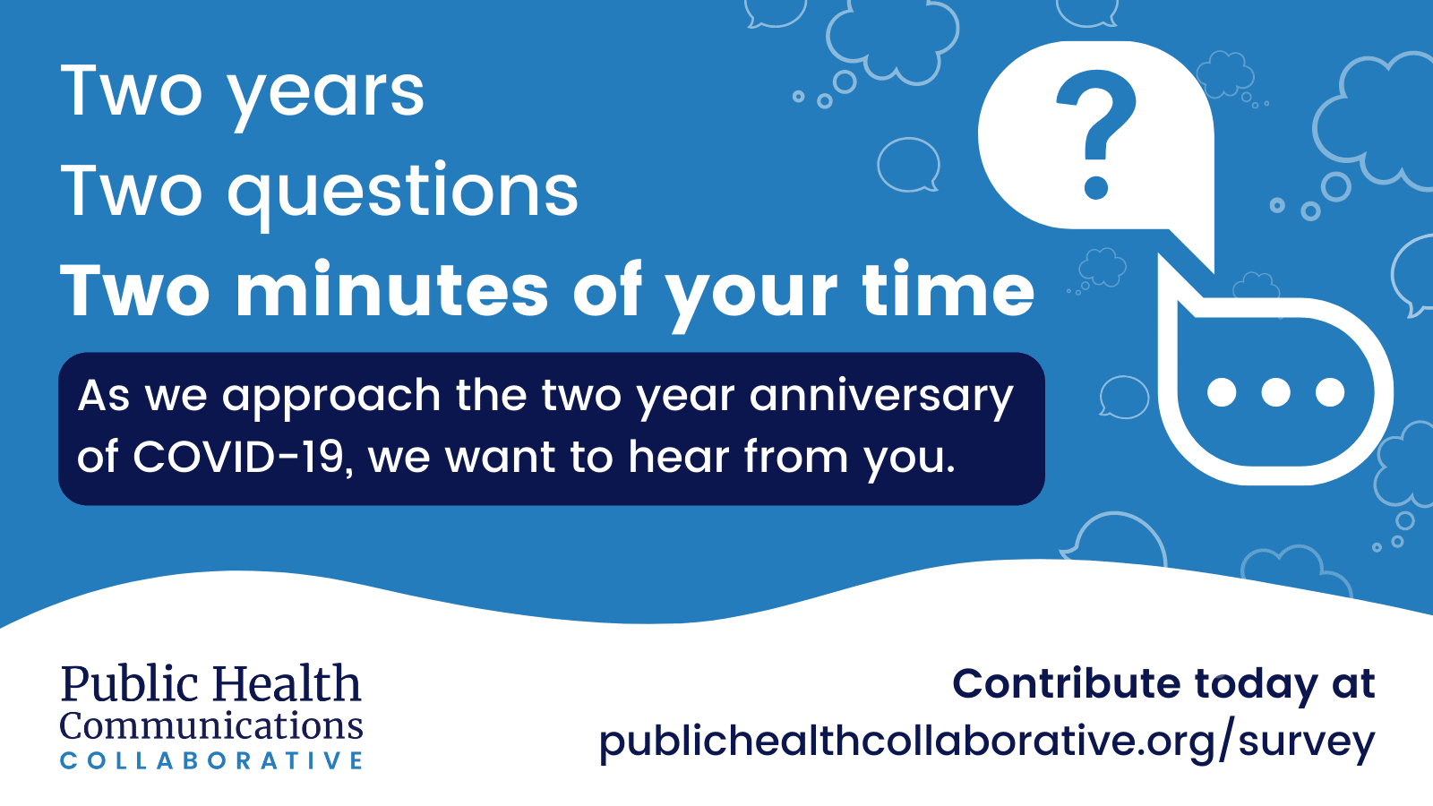 Read more about the article PHCC Field Survey: Two Years, Two Questions, Two Minutes of Your Time