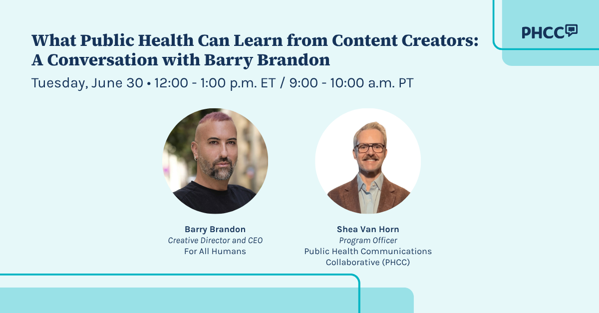 What Public Health Can Learn from Content Creators: A Conversation with Barry Brandon